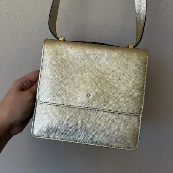Kate Spade New York Gold Square Crossbody Bag